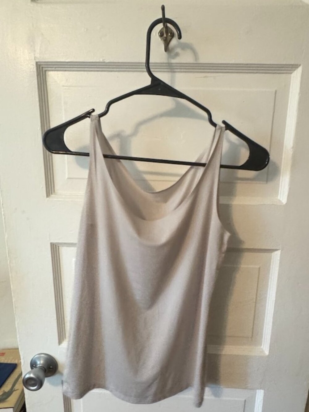 Uniqlo Airism Tank in Mushroom Gray/Beige - Size S